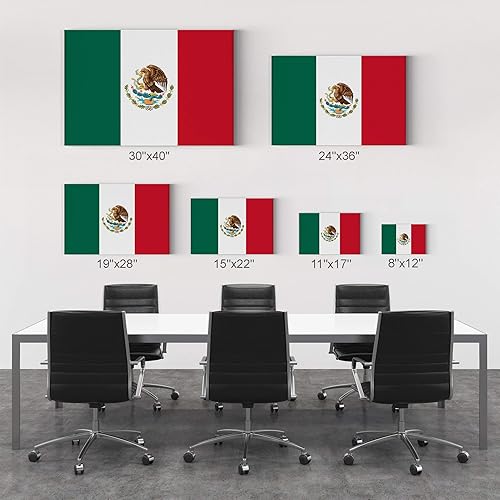 Miniatura 7 de Smile Art Design Lienzo impreso con bandera de México, banderas de país, oficina, sala de estar, dormitorio, cocina, cueva de hombre, club, bar,