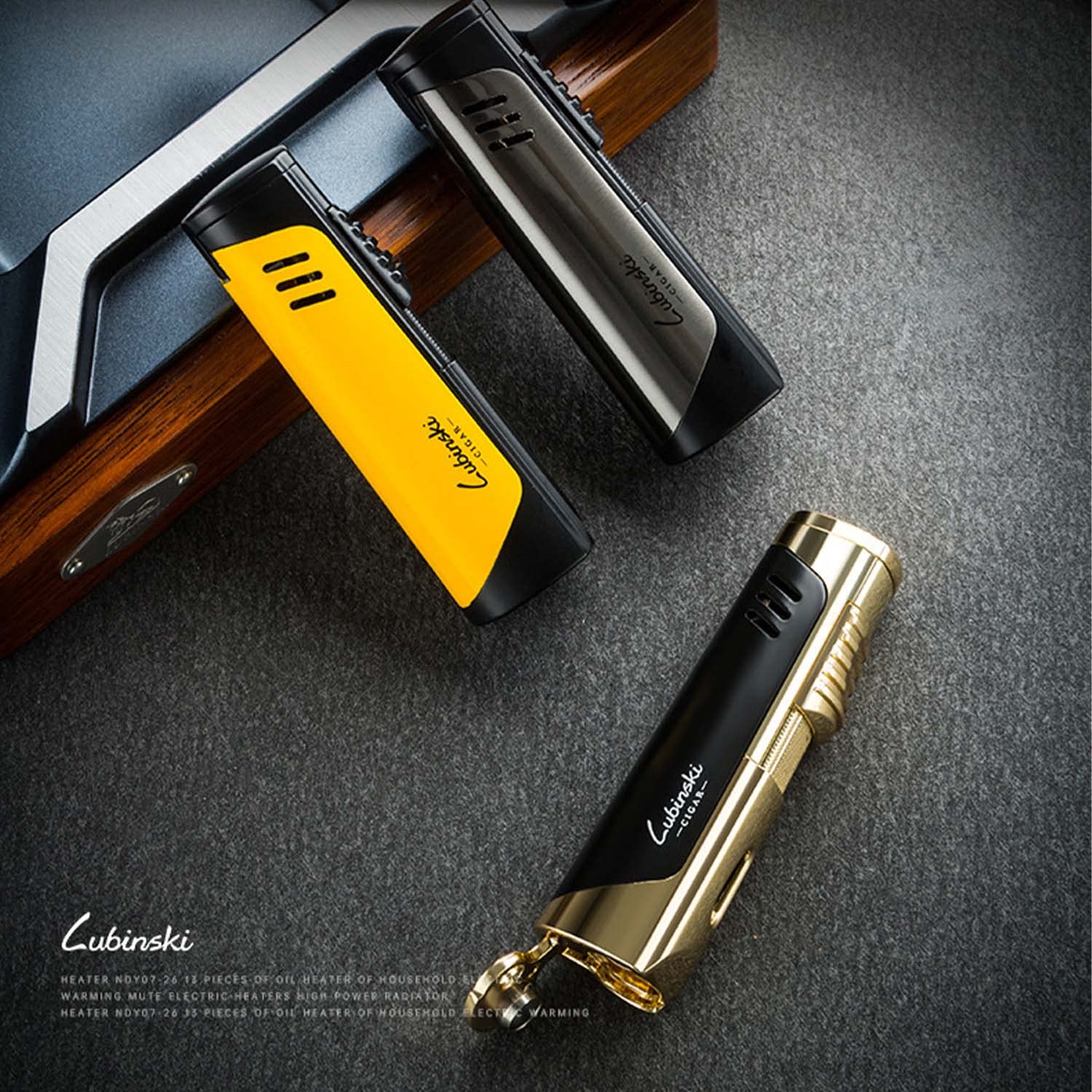 Portátil Cigarro Encendedor con Ponche de Cigarro Ligero Bolsillo Encendedor de Velas con Ventana Agarre Ergonómico Recargable a Prueba de Viento (butano No Incluido)