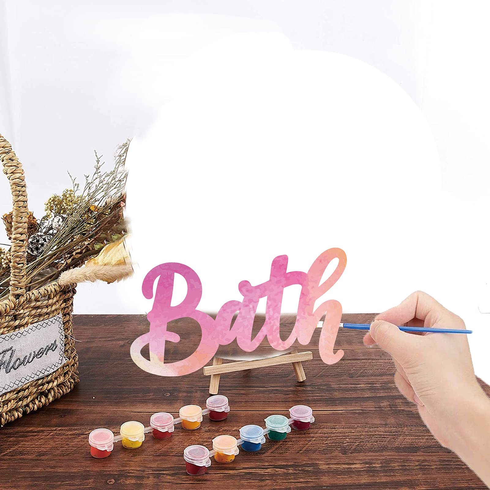 CREATCABIN Sweet Dreams Wood Sign - Unfinished Laser Cut Wall Decor For Farmhouse Bedroom