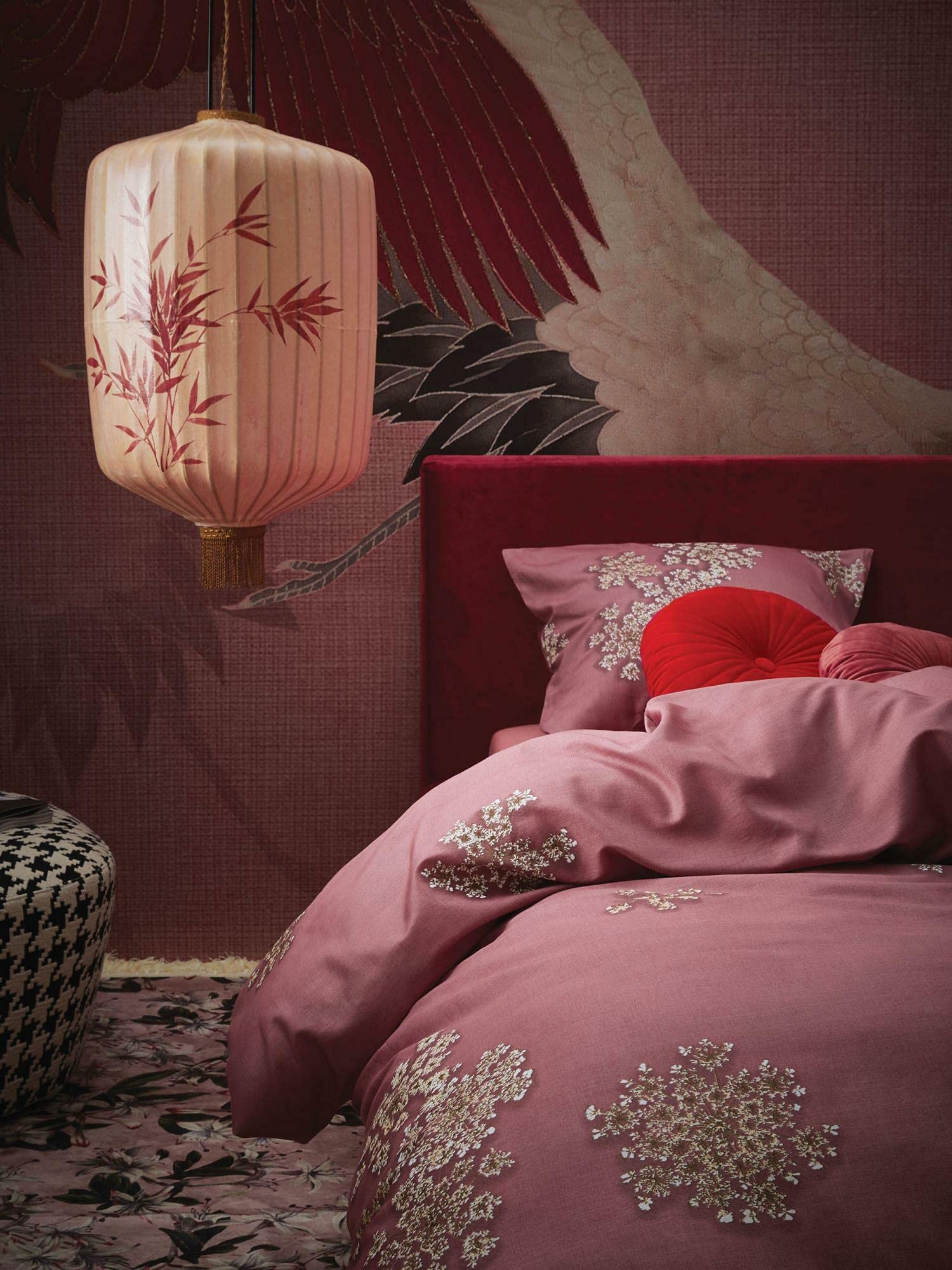 Essenza Bettwäsche Lauren Duvet I Größe 135x200 80x80 cm I Farbe Dusty Rose