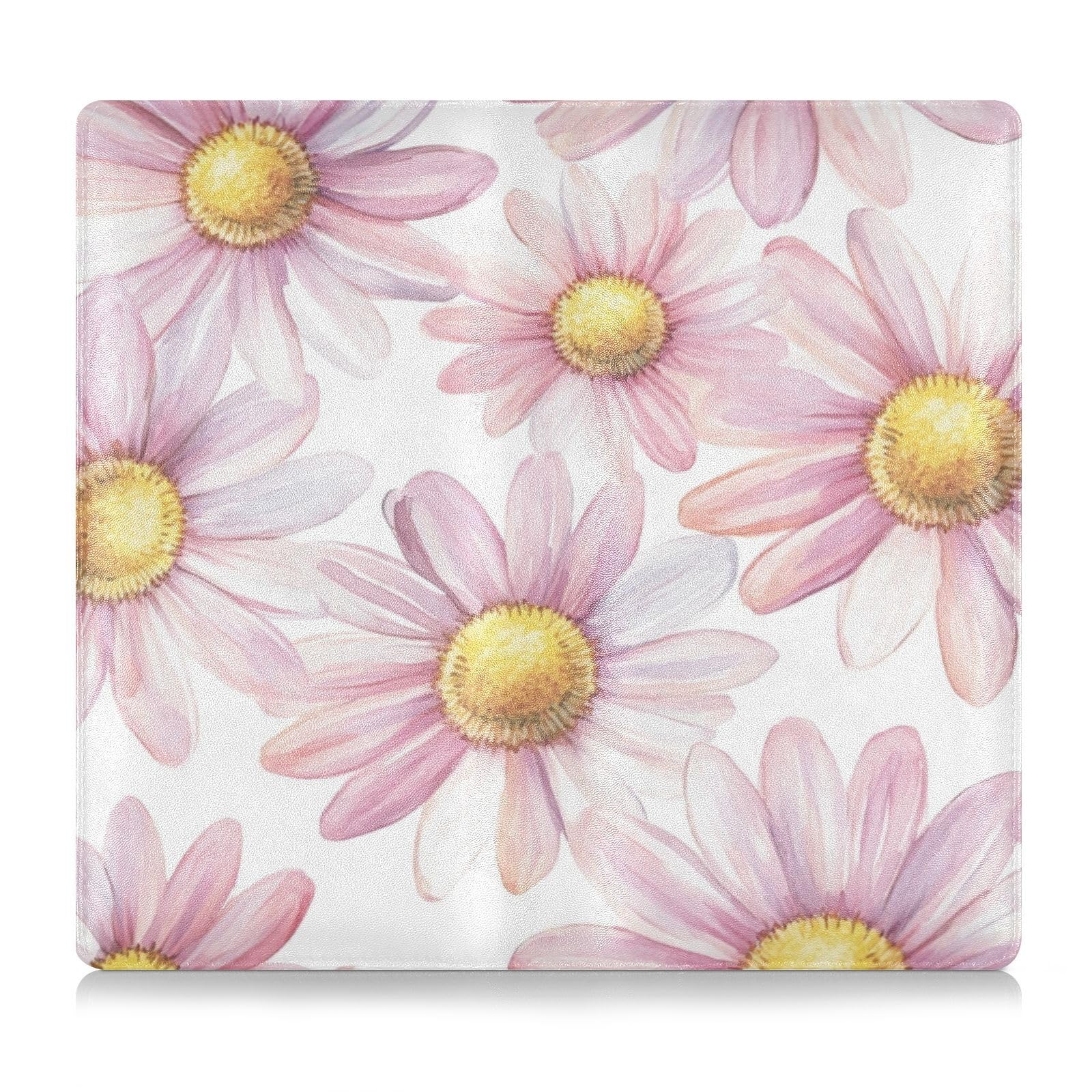 BURSTDDY Daisy Leather Car Registration and Insurance Holder,Registration and Insurance Card Holder Glove Box Car Organizer Car Document Holder for Cards, Driver License