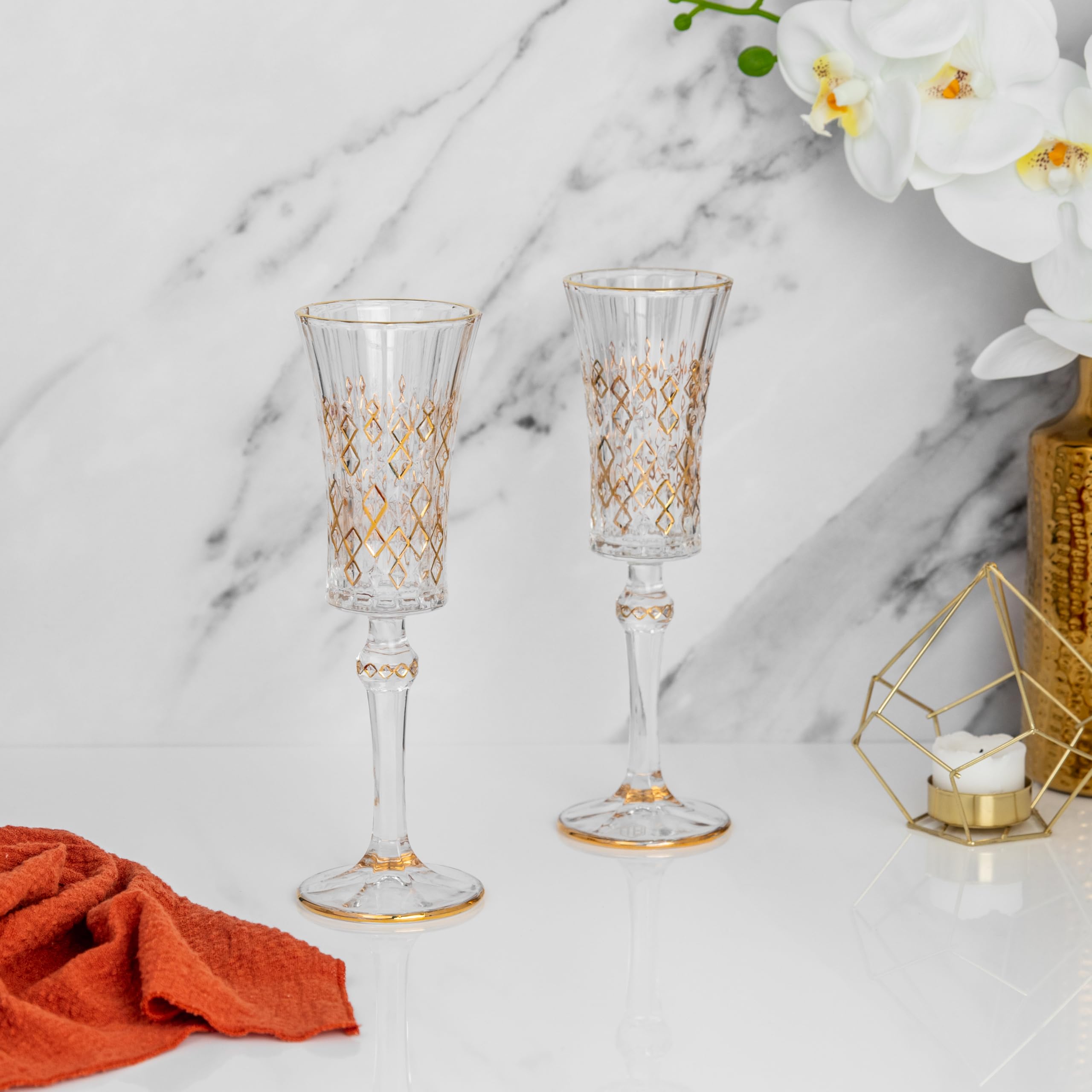 Luxury Champagne Glasses - Set of 2 -7