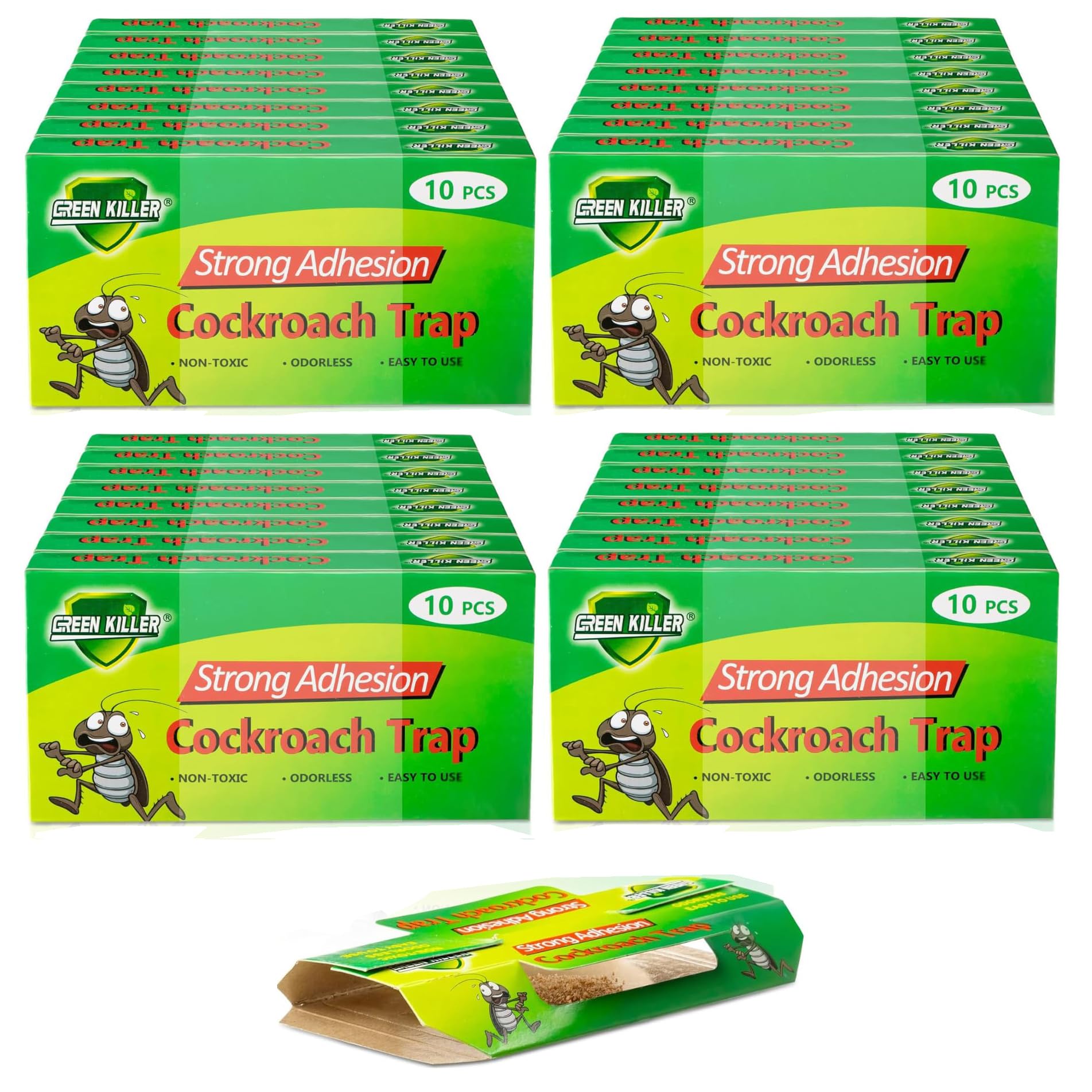 Lifestyle-You 40pcs Sticky Cockroach Traps with Bait, Sticky Pest Control Trap, for Kitchen Room Office (40 Pcs)-image-6