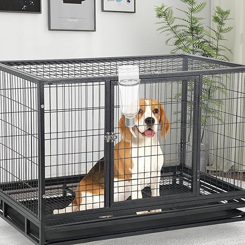 Miniatura 6 de Baluue Dispensador de agua para perros, botella de agua para mascotas sin goteo, para jaula de 6.1 fl oz, botella pequeña colgante para jaula de