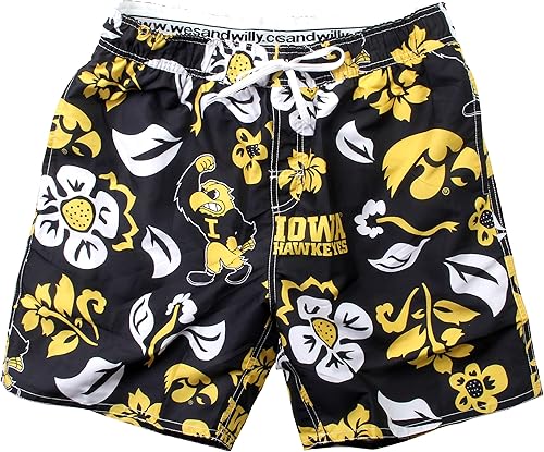Wes and Willy NCAA - Bañador floral para hombre