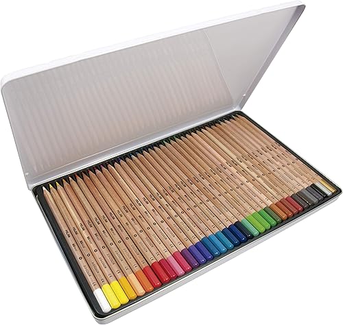 Miniatura 2 de MILAN A.C Caja metálica 36 lápices de colores con mina grande Ø3,0.118 in 213, blanco