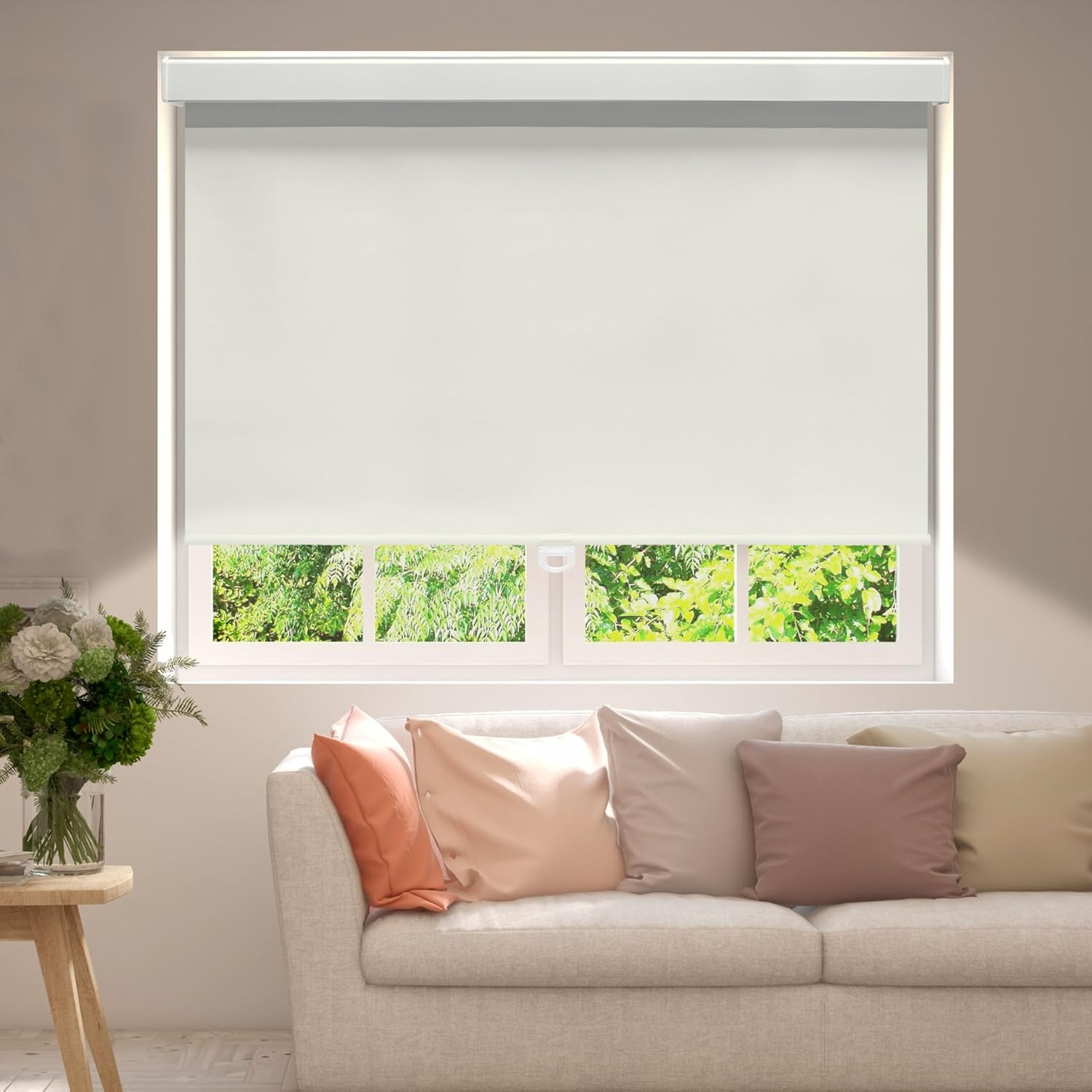 ShadeMart Blackout Blinds for Windows Cordless Roller Shade UV Protection Pull Down Shades for Windows