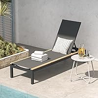 Vista 13 de Grand patio Sillón de mimbre para exteriores de 4 posiciones ajustable plegable de aluminio para patio, tumbona con cojín beige