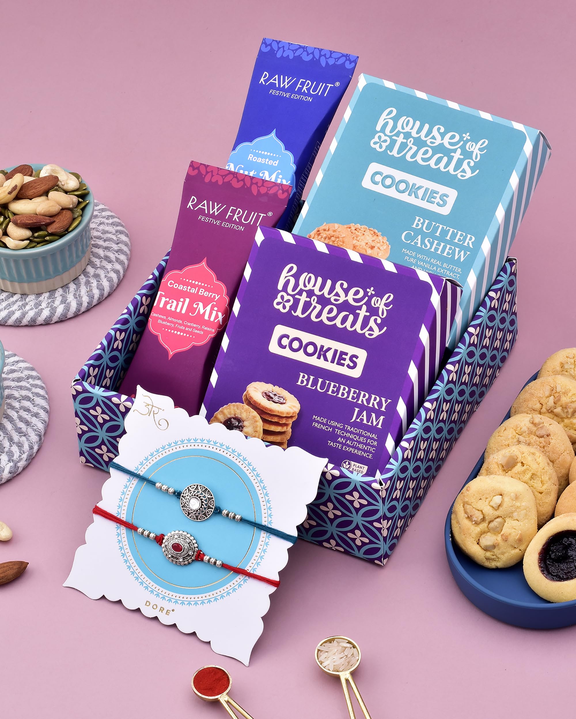 Hamam Dasta Hyperfoods Rakhi For Brother Set Of 2 Rakhi Gift Hamper Rakhi Gift Set Rakhi Gifts Roasted Cashew Almond Blueberry Cookie Cashew Cookie Set Of 2 Rakhi For Brother (B0CD7CM7FF) Amazon Price History, Amazon Price Tracker