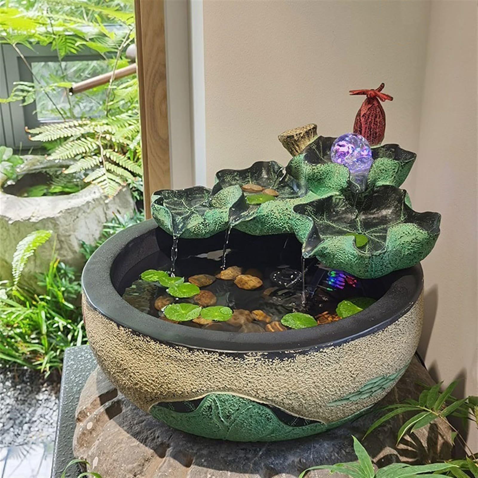 Fuentes de Mesa Adornos de Riqueza Fuente Agua
