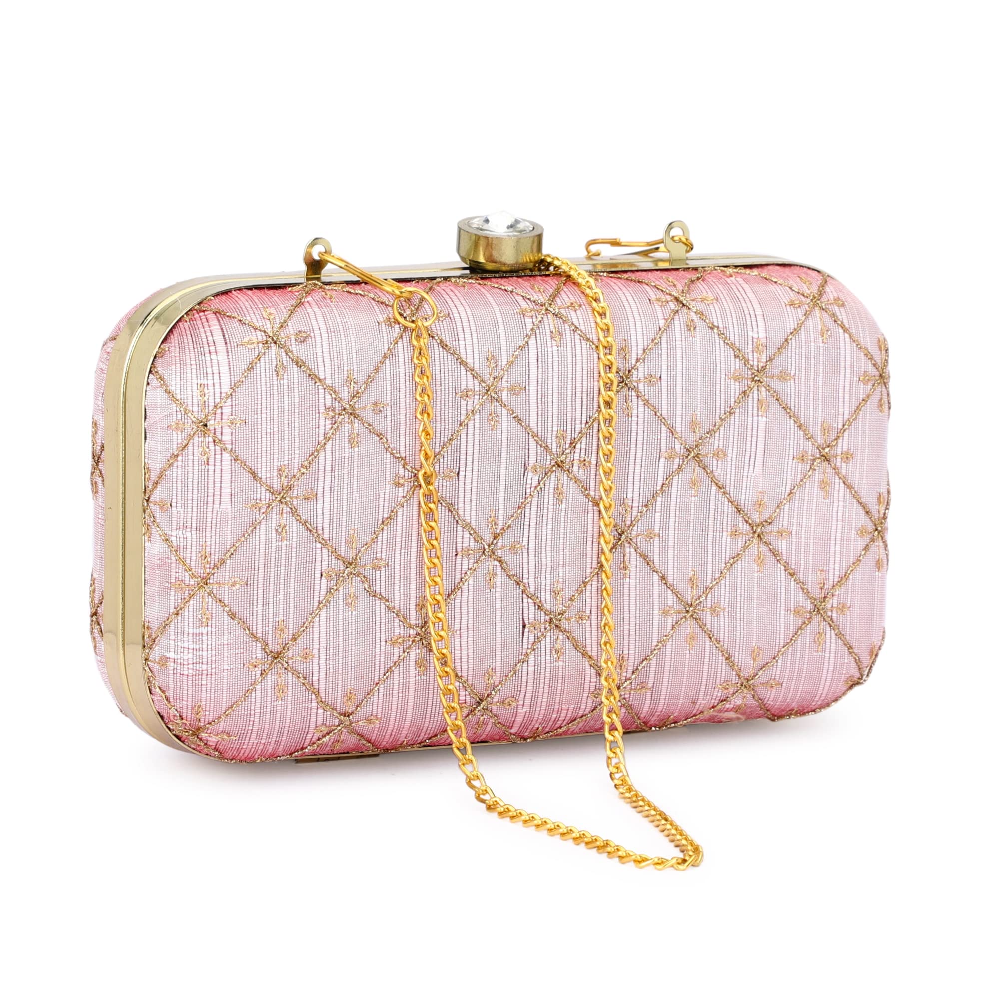 TOOBA Handicraft Velvet Floral Embroidered Clutch (Pink) (B0B85B2LK1) Amazon Price History, Amazon Price Tracker