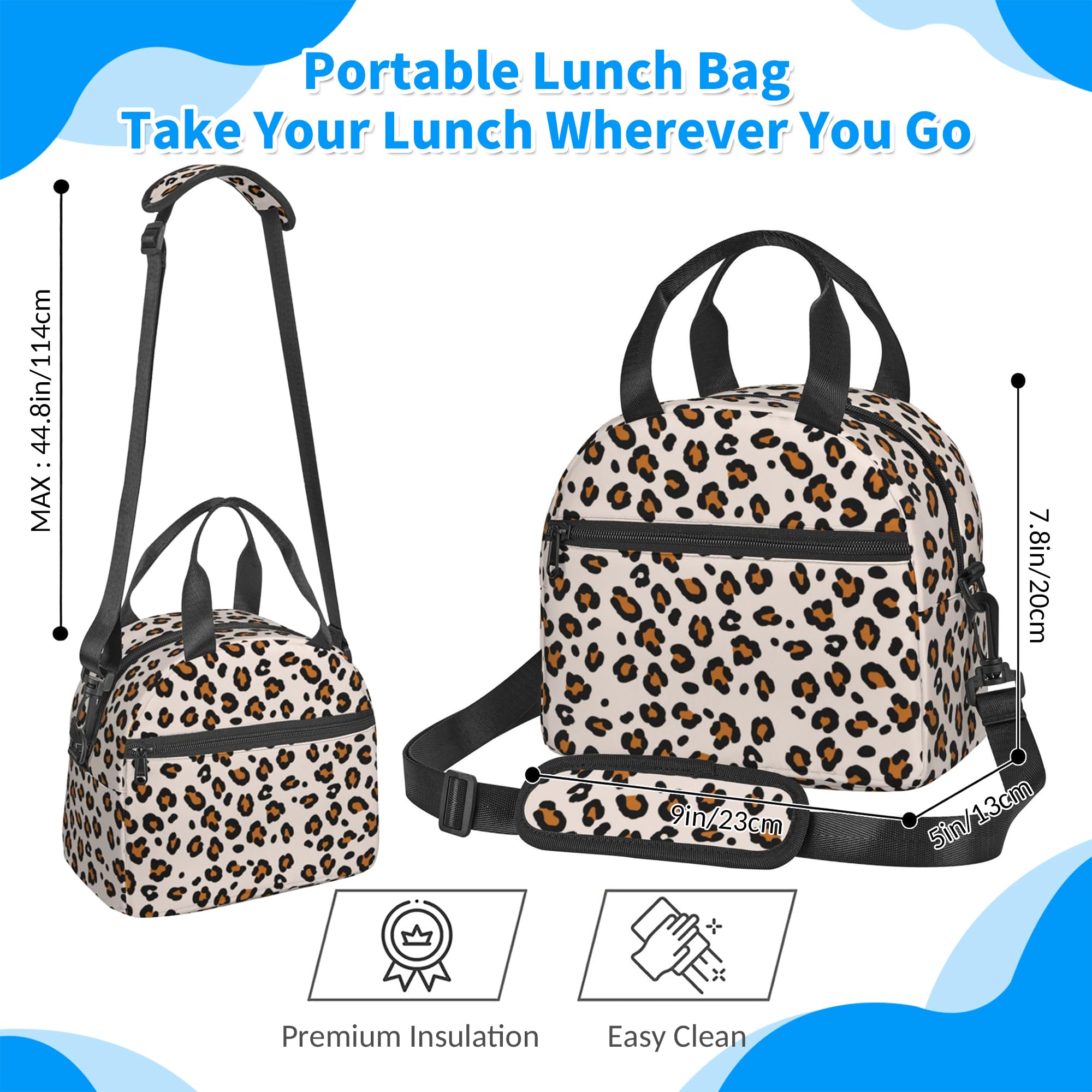 Gelasgo Leopard Insulated Lunch Bag - Image 3