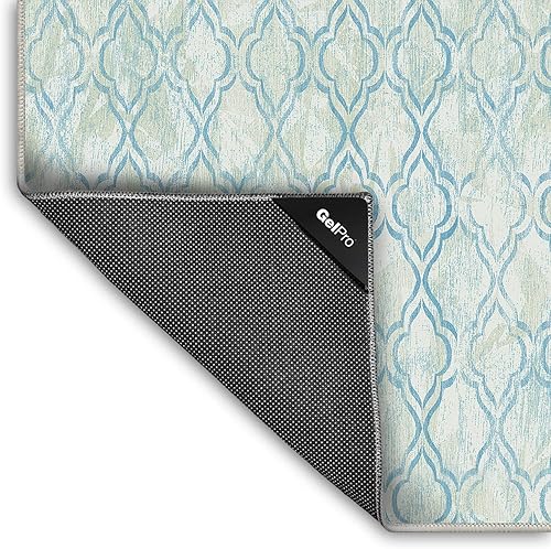 Miniatura 4 de GelPro NeverMove Alfombra de pasillo envejecida lavable a máquina, 24 x 76 pulgadas, color azul