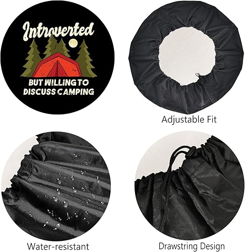 Miniatura 4 de Cubierta de neumático de repuesto para remolque, cubiertas de neumáticos introvertidos para neumáticos de remolque, resistentes a la intemperie, a