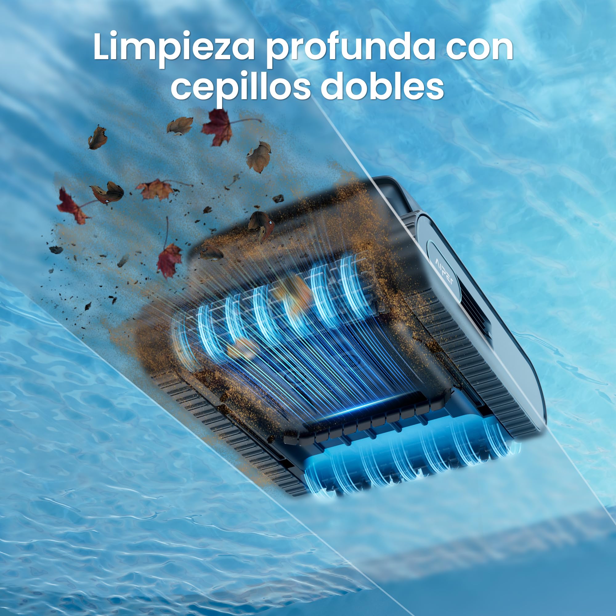 AIPER (Nuovo 2026) Scuba V3 Robot Limpiafondos Piscina Fondo y Paredes con Visión por IA, Limpiafondos Ligero con App, Succión Potente, Filtro de 3 μm, para Piscinas de hasta 200 m²