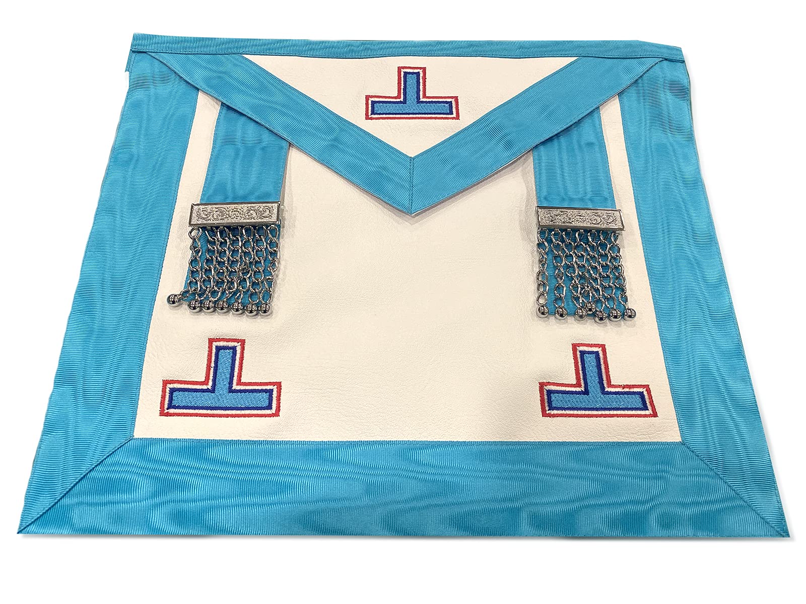 Freemason France Grand Loge GLNF Craft Passato MASTER VM / PM Grembiule in pelle di agnello massoni Regalia