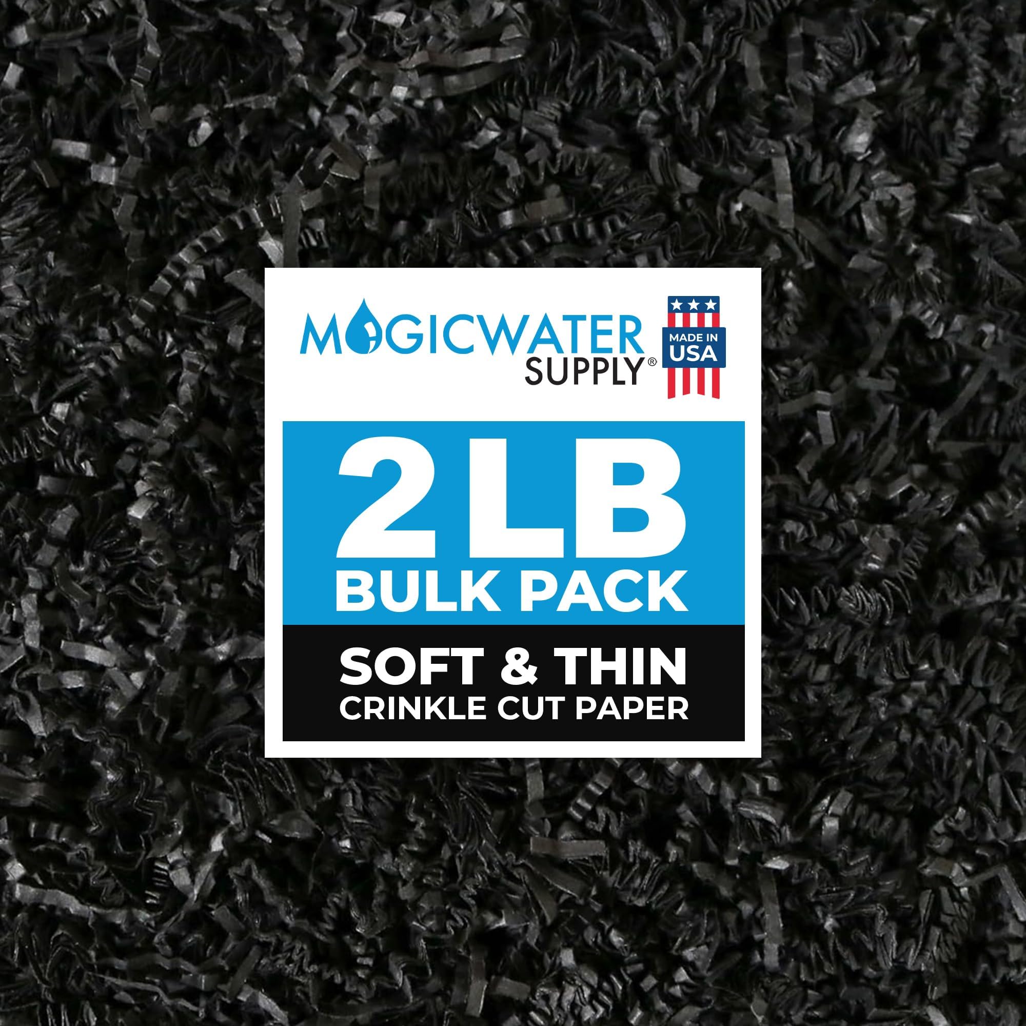 MagicWater Supply Soft & Thin Crinkle Cut Paper - 2lb - Black