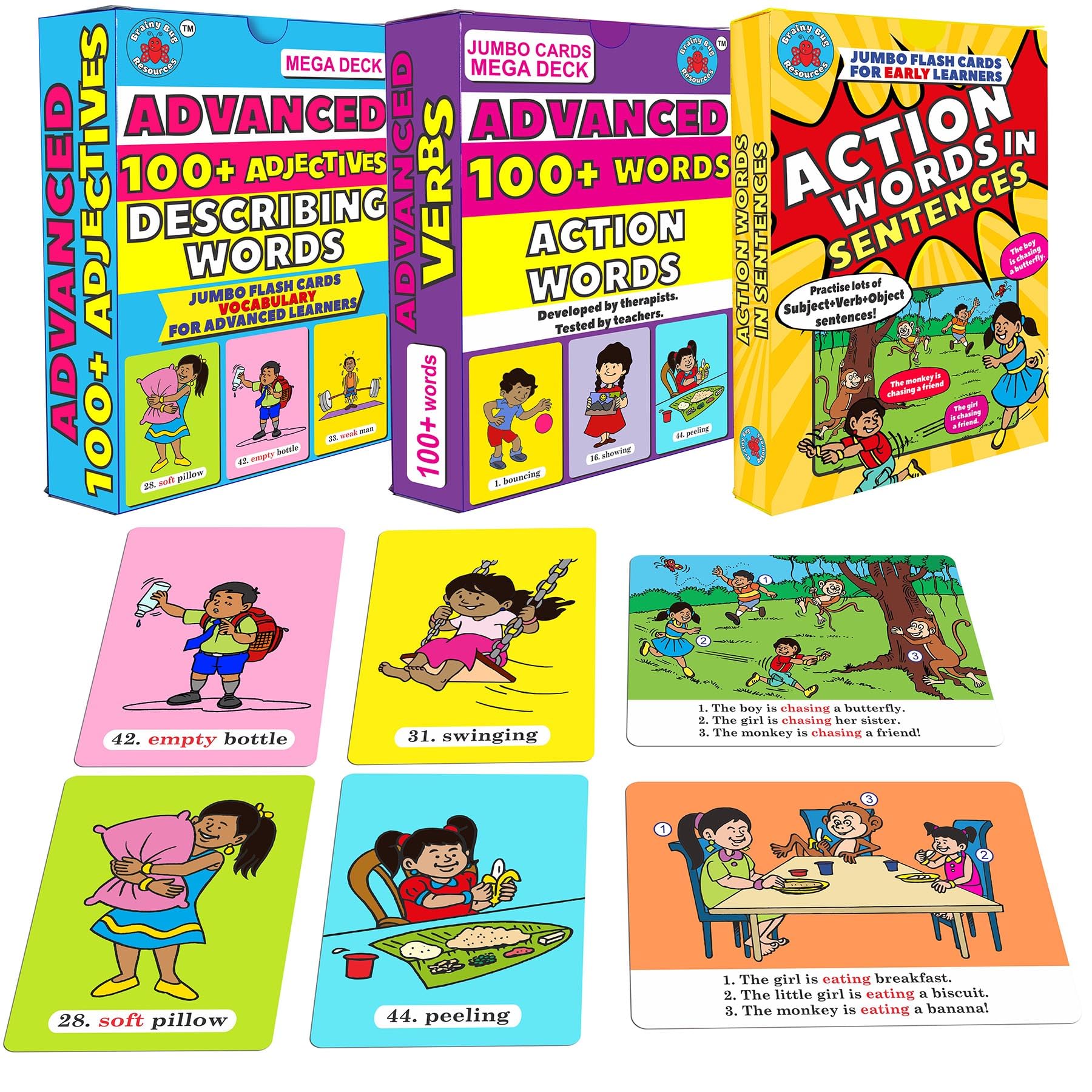 Advanced Vocabulary and Sentence Structure | 104 Adjectives, 104 Advanced Verbs, 30 Subject-Verb-Object Sentences | Learn English | Special Needs Kids (B0D67GNG88) Amazon Price History, Amazon Price Tracker
