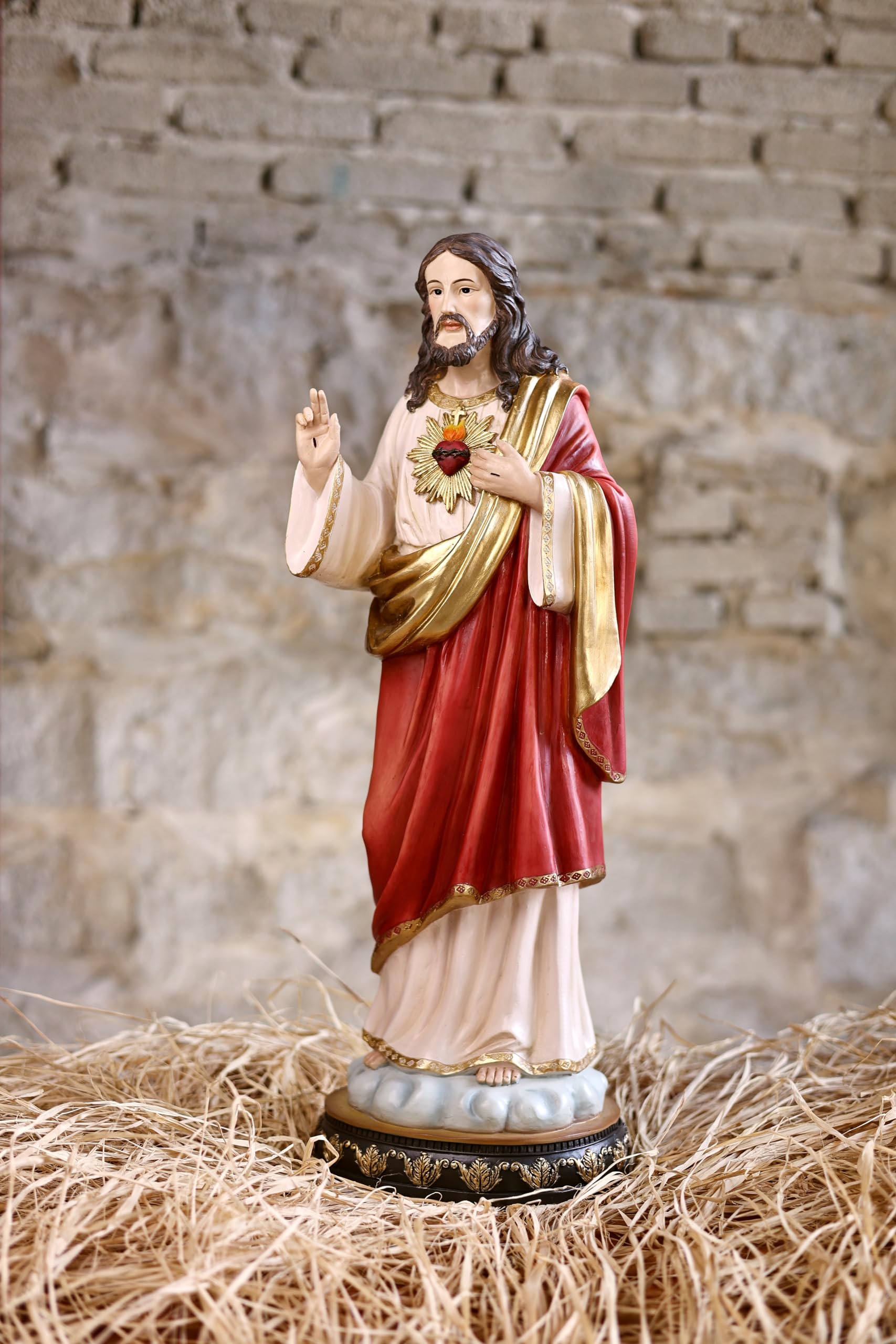 Hi-Line Gift Ltd. 24 in Sacred Heart of Jesus Statue Religious Decor Indoor/Outdoor