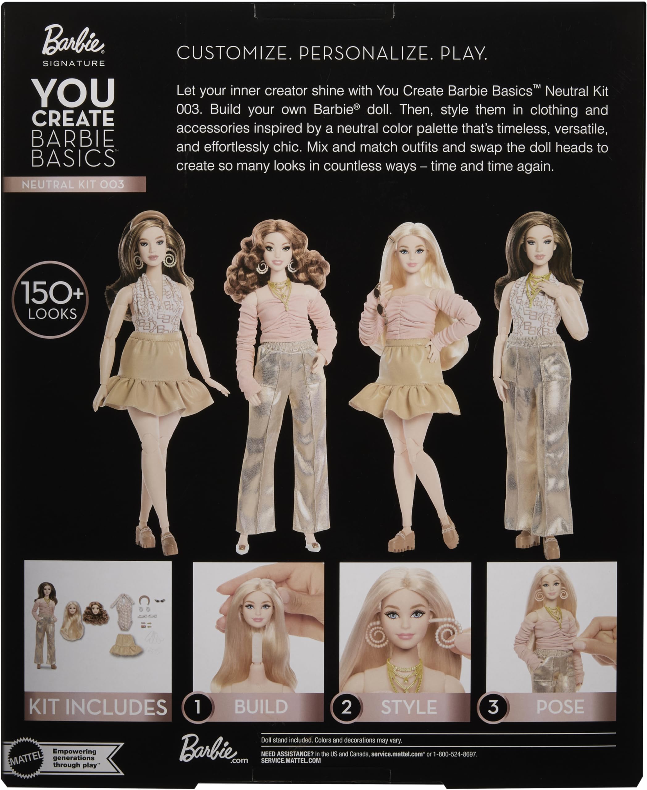 Amazon.com: Barbie Basics You Create Neutral Kit 003 with 