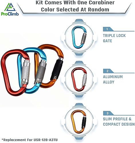 Miniatura 3 de ProClimb Flip Line Kit with Better Grab Adjuster & Aluminum Swivel - 58 inch (8 feet - 15 feet) for Arborist LanyardChainsaw Lanyard