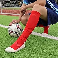 Vista 7 de Grip Socks with Leg Sleeves and Shin Guard Straps Anti Slip Non-Skid Durable & Comfy Soccer Socks for Training & Matches