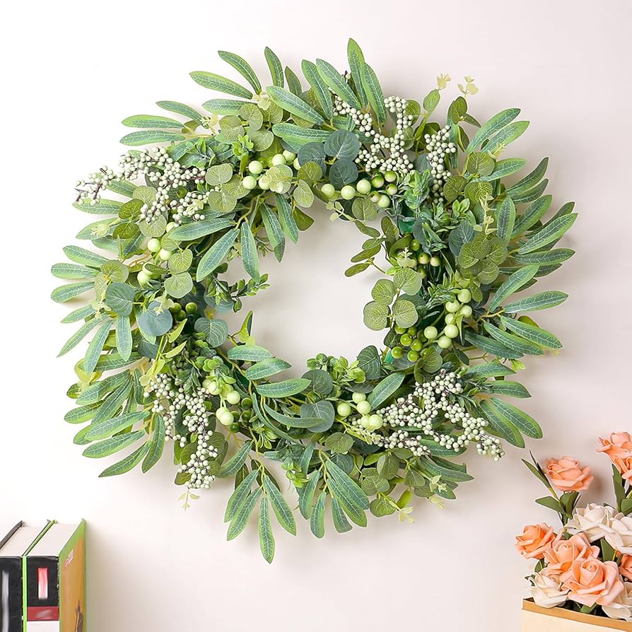 ユーカリと木の実のハーフリース グリーンリース ユーカリと木の実のハーフリース グリーンリース