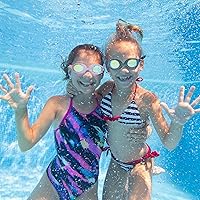 Vista 8 de Gafas de natación para niños, paquete de 2 gafas de natación antivaho sin fugas para niños de 3 a 15 años
