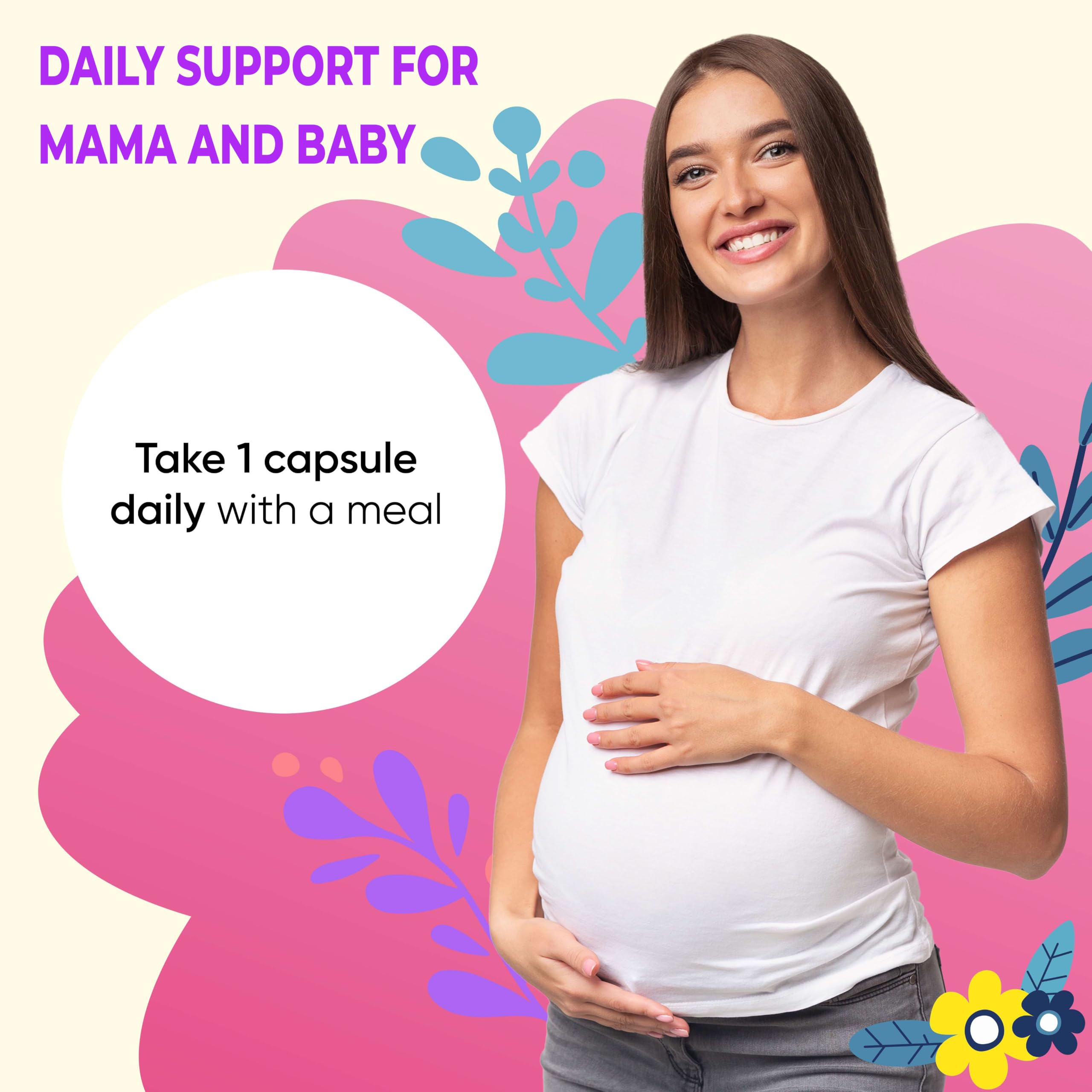 Mama's Select Probióticos prenatales para embarazadas: apoyo durante el embarazo, el posparto y el posparto. Favorecen la lactancia, la lactancia materna, la digestión y las náuseas matutinas.