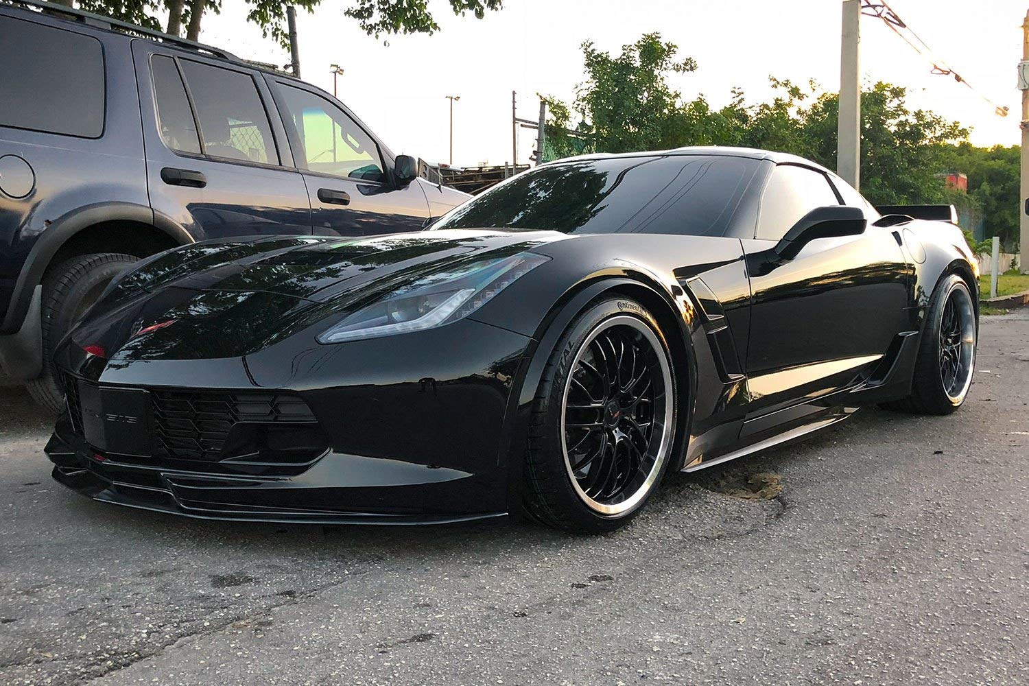 crayme ブラック Cray Hammerhead wheels 21x9 / 22x12 for C8 Corvette Stingray