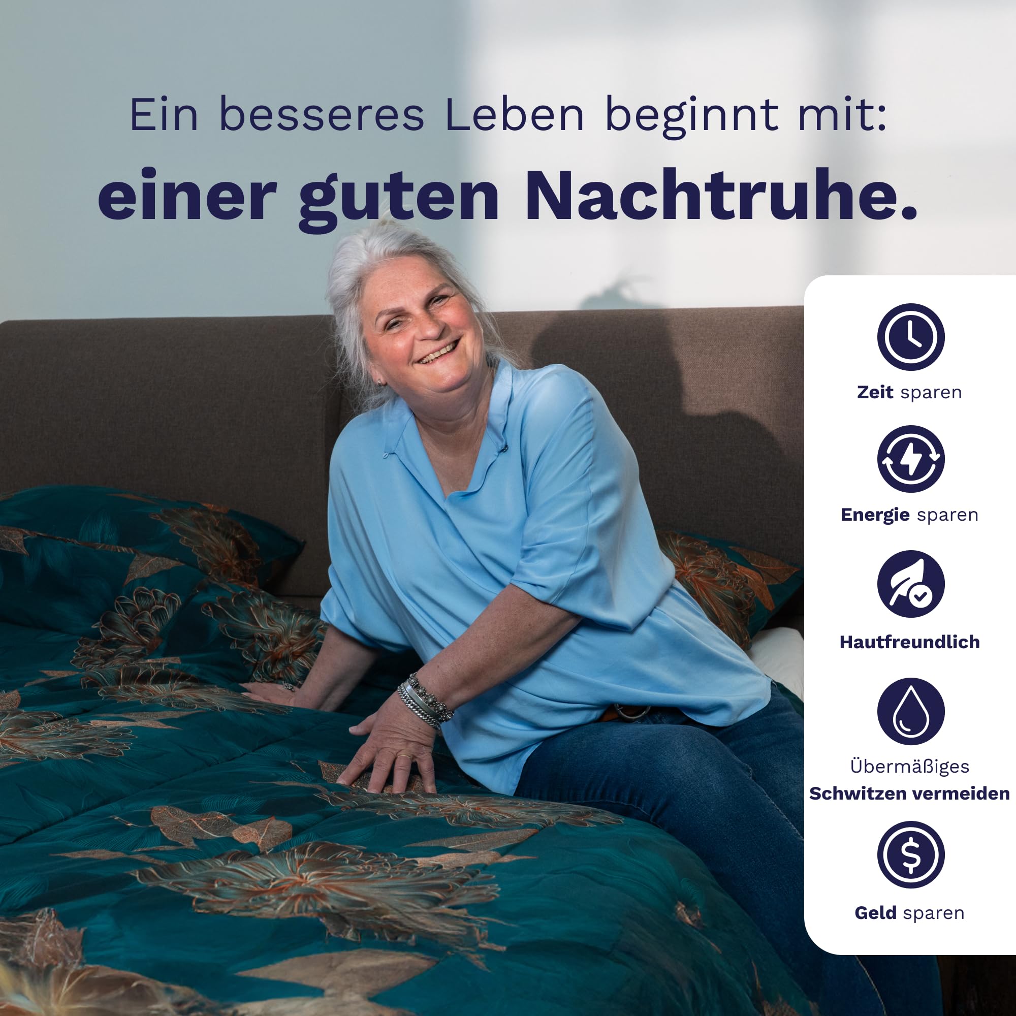 Zelesta Wonderbed Waschbare Bettdecke ohne bezug – Bettdecke & Bezug in einem | Waschbar & Trocknergeeignet | Antiallergisch, Atmungsaktiv & Temperaturregulierend (140x200 cm)