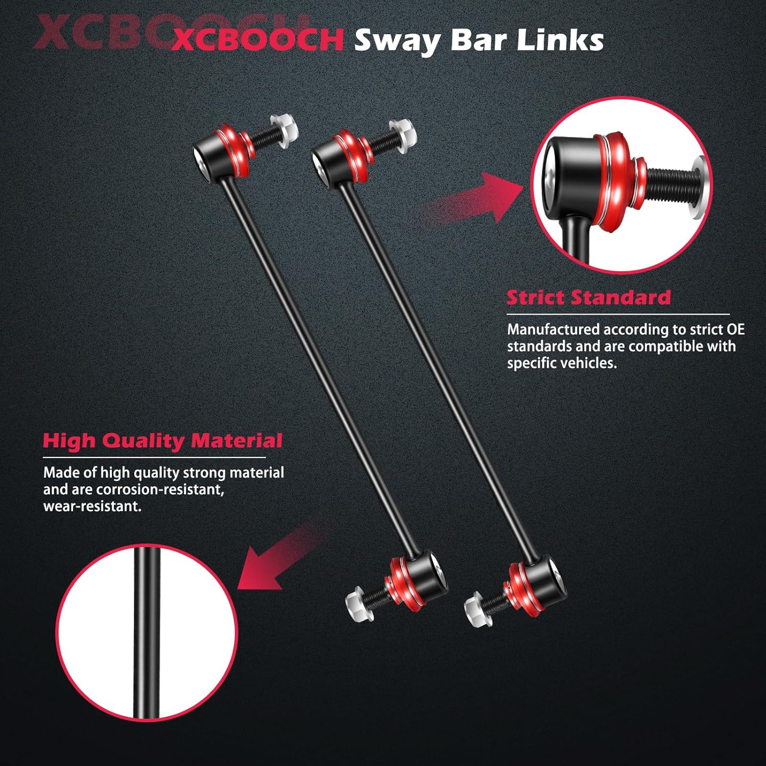 K750094 K750095 Front Sway Bar Links Compatible with INFINITI for QX60 2014-2019, for Nissan for Altima 2007-2019, for Murano 2009-2019, for Rogue 2008-2019