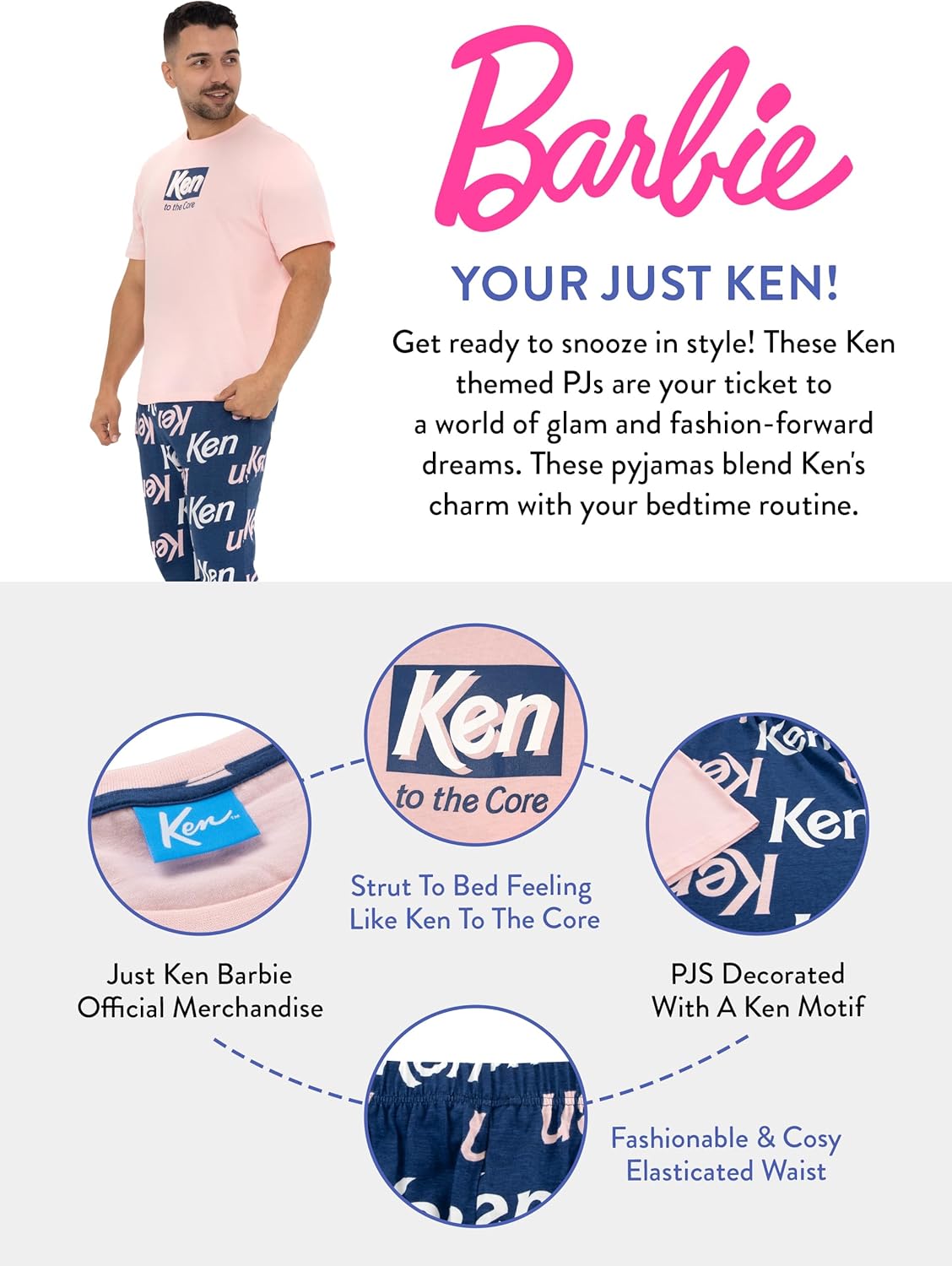 Buy Barbie Ken Winter Men's Pajamas Set Online UK Ubuy
