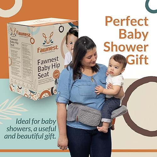 Miniatura 8 de Portabebés de cadera para bebés  Portabebés ergonómico y ajustable para recién nacidos a niños pequeños con asiento de cadera  Extensor de cinturón