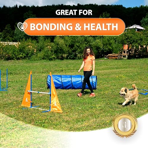 Miniatura 2 de SparklyPets Juego de equipos de entrenamiento de agilidad para perros para interiores y exteriores  Equipo completo de agilidad para perros  Curso
