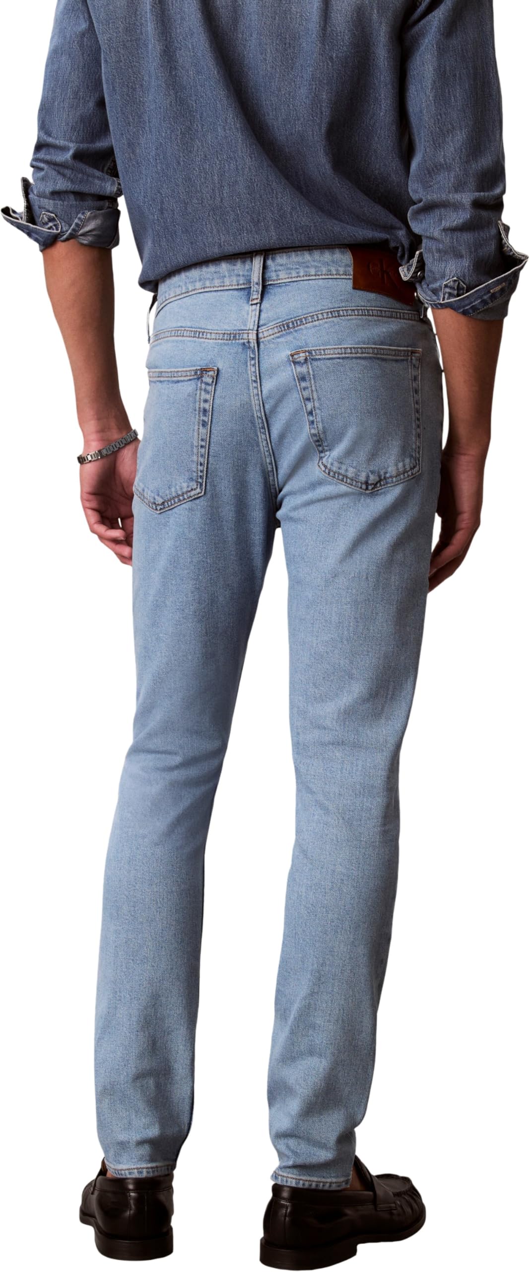 Calvin Klein Slim Taper Adam Lt Stone Jean Lv04rf929g - Dżins Mężczyźni