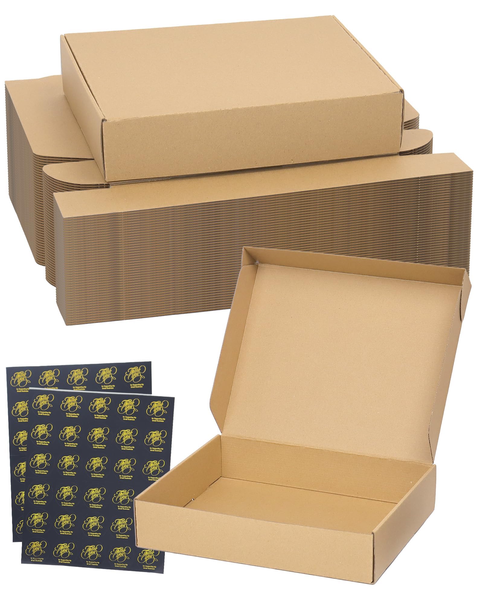40 Pack Small Shipping Boxes, 10x8x2 Inch Brown Cardboard Boxes for Small Business