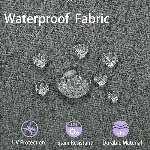 Miniatura 88 de FUNHOME Funda de cojín de banco para exteriores de 42 x 18 x 3 pulgadas, funda impermeable con cremallera y lazos, funda resistente a la Medalla