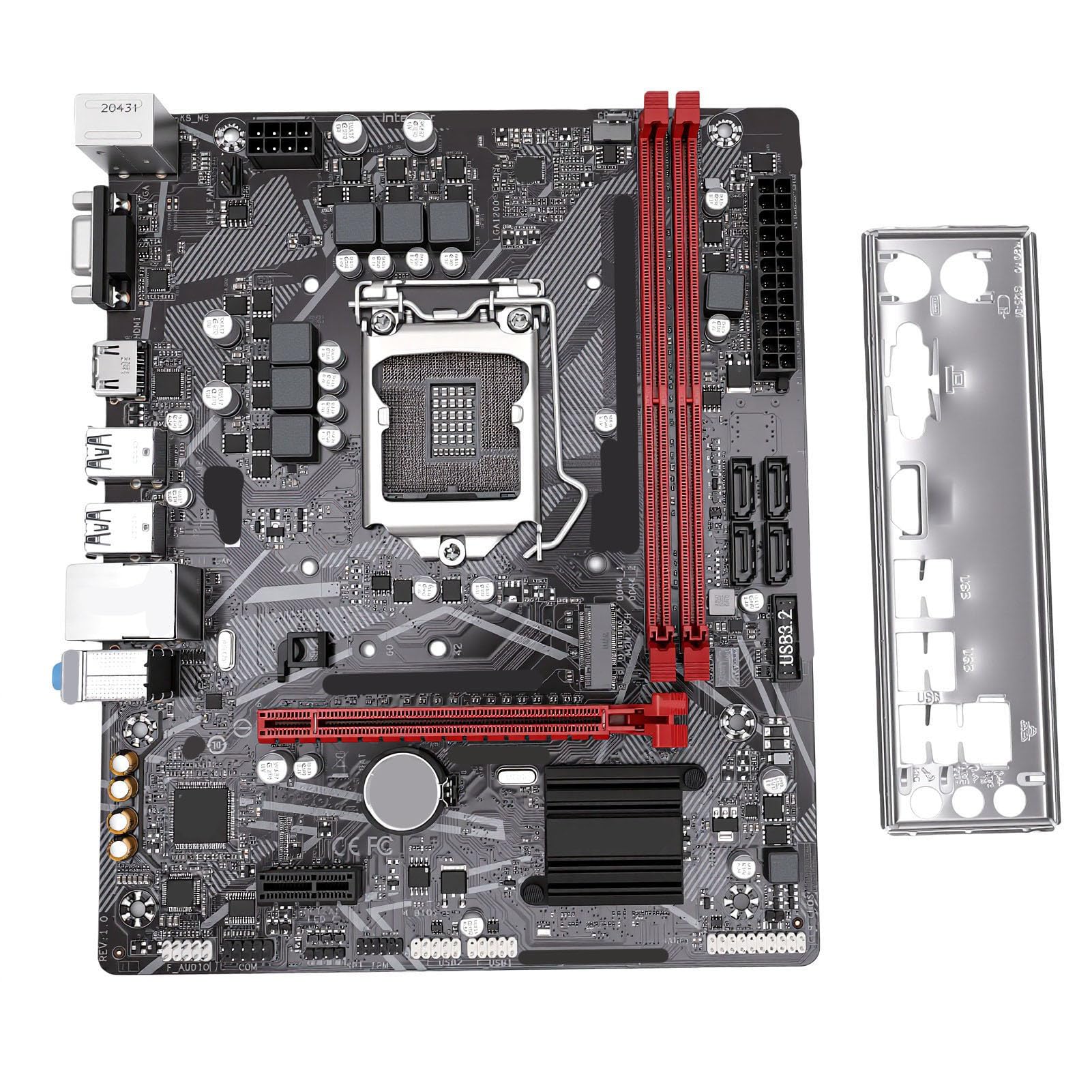 Płyta Główna Gamingowa B460M W Formacie Micro ATX, LGA1200, DDR4