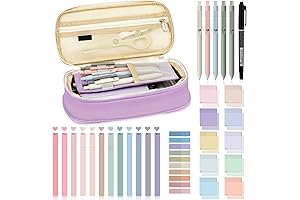 Jutom 30-Piece Aesthetic Bible Study Supplies Pencil Case Bag Note Pouch