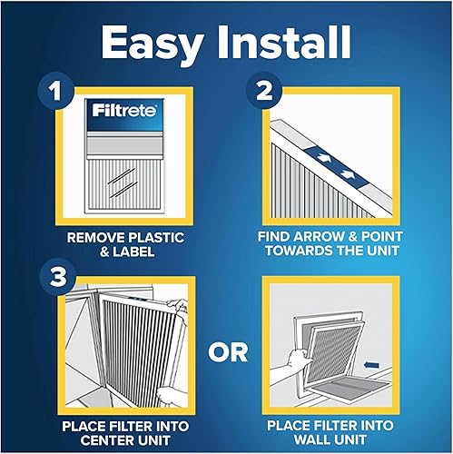 Miniatura 3 de Filtrete - Paquete de 4 filtros de aire para sistemas de climatización centralizada de 1900 MPR, que filtran alérgenos por completo para una vida
