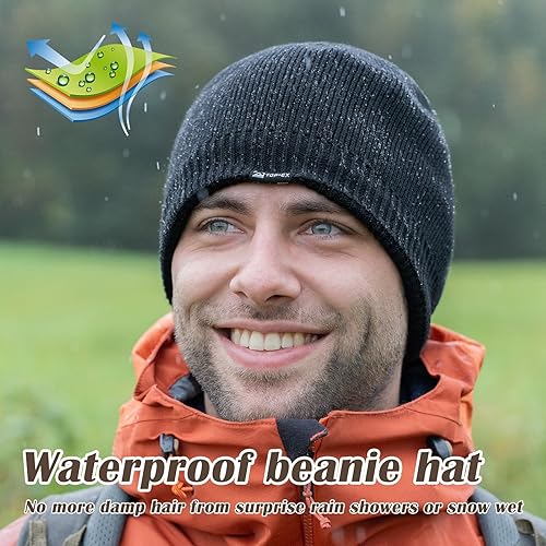 Miniatura 2 de TOP-EX LXLXXL - Gorro de lana merino impermeable con forro polar para todo tipo de clima invierno cálido