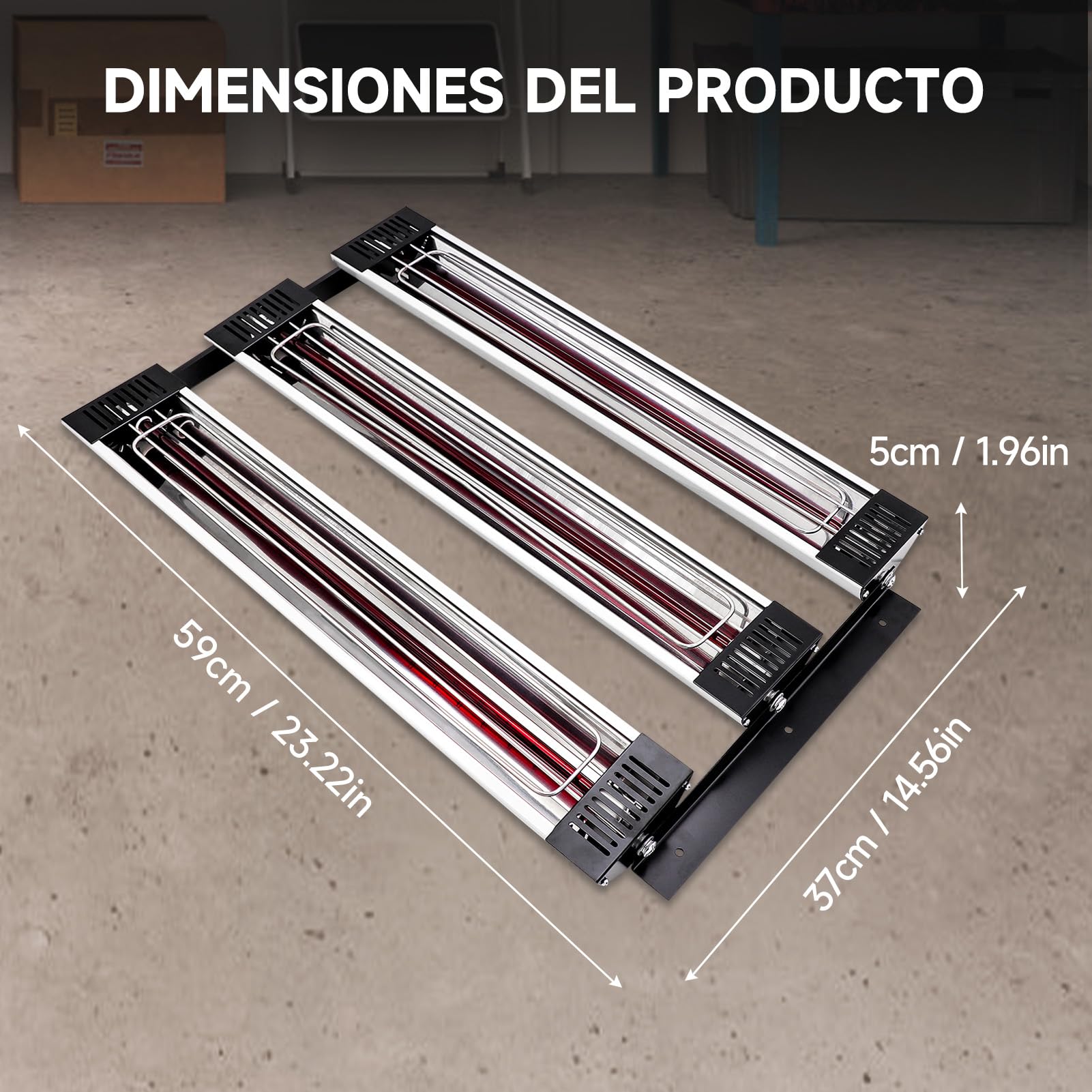 DATOUBOSS Lampara infrarrojos pintura, Lámpara de Pintura Infrarroja de 3000 W, Spray/Cabina de Horneado Lámpara Calentador de Curado de pintura infrarro adecuado para pintar automóviles (KF-3000W)