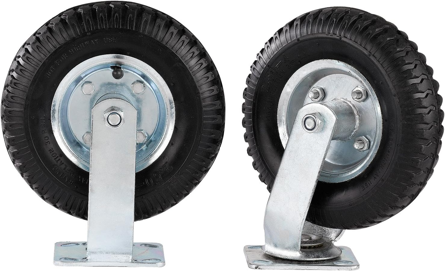 Stainless Steel Luggage Cart – 800lb Capacity – Bellman Cart w/ 6” Air Filled Tires & Gray Carpet, for Hotel, Resorts, Condos, Commercial Use (Value Valet Series)