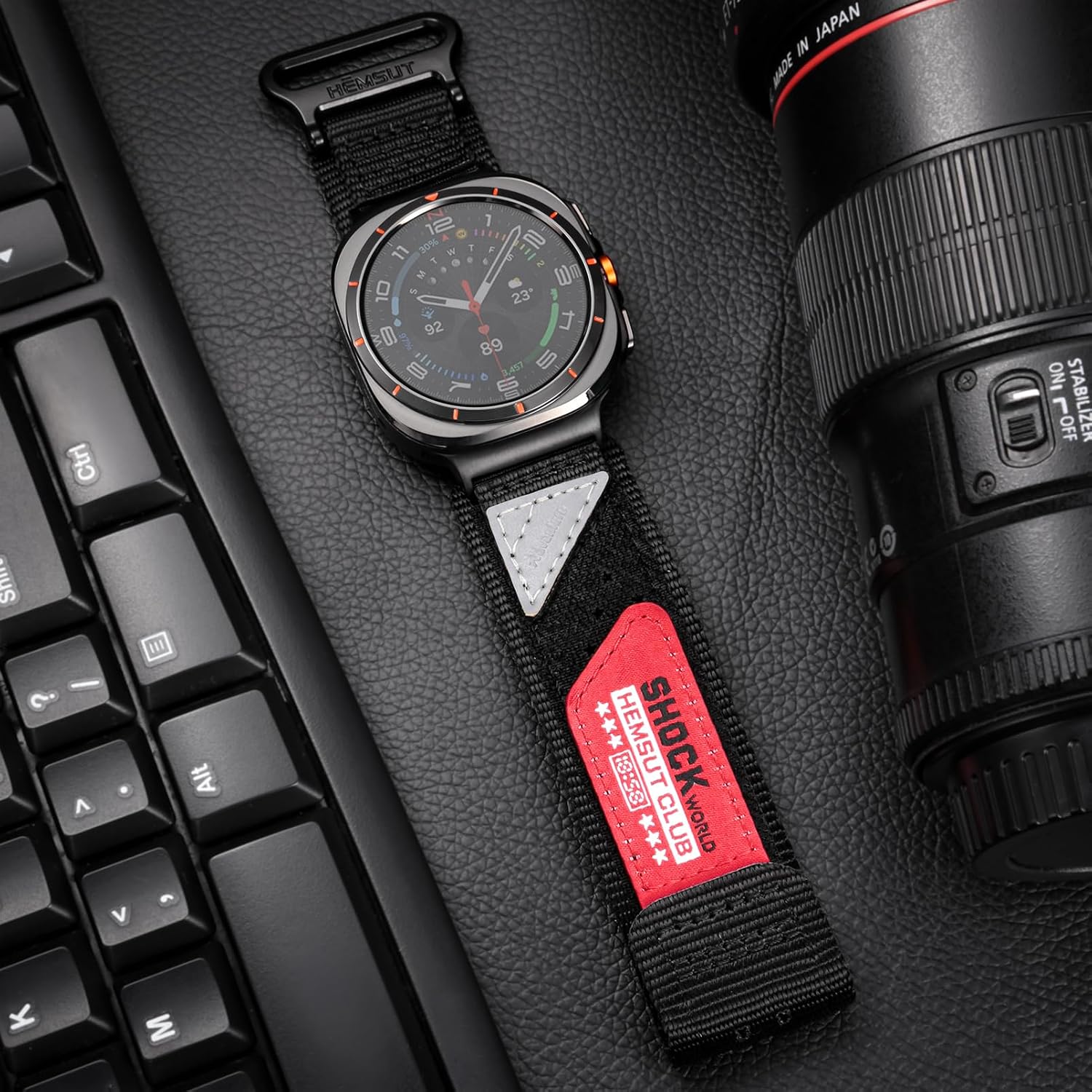 Nylon Strap Compatible with Samsung Galaxy Watch Ultra Band 47mm/Ultra 2(2025/2024) Bands，Millitary Nylon Bracelet Galaxy Watch Ultra for Men