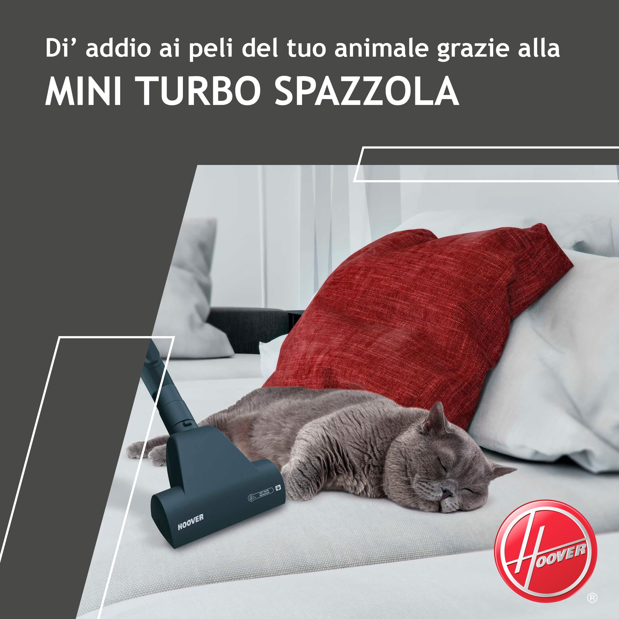 Hoover BR71_B30, Aspirapolvere a traino senza sacco, 700 W, 2 litri capacità bin, 78 Decibel, Mini turbo spazzola, Nero/Verde/Grigio Fumo