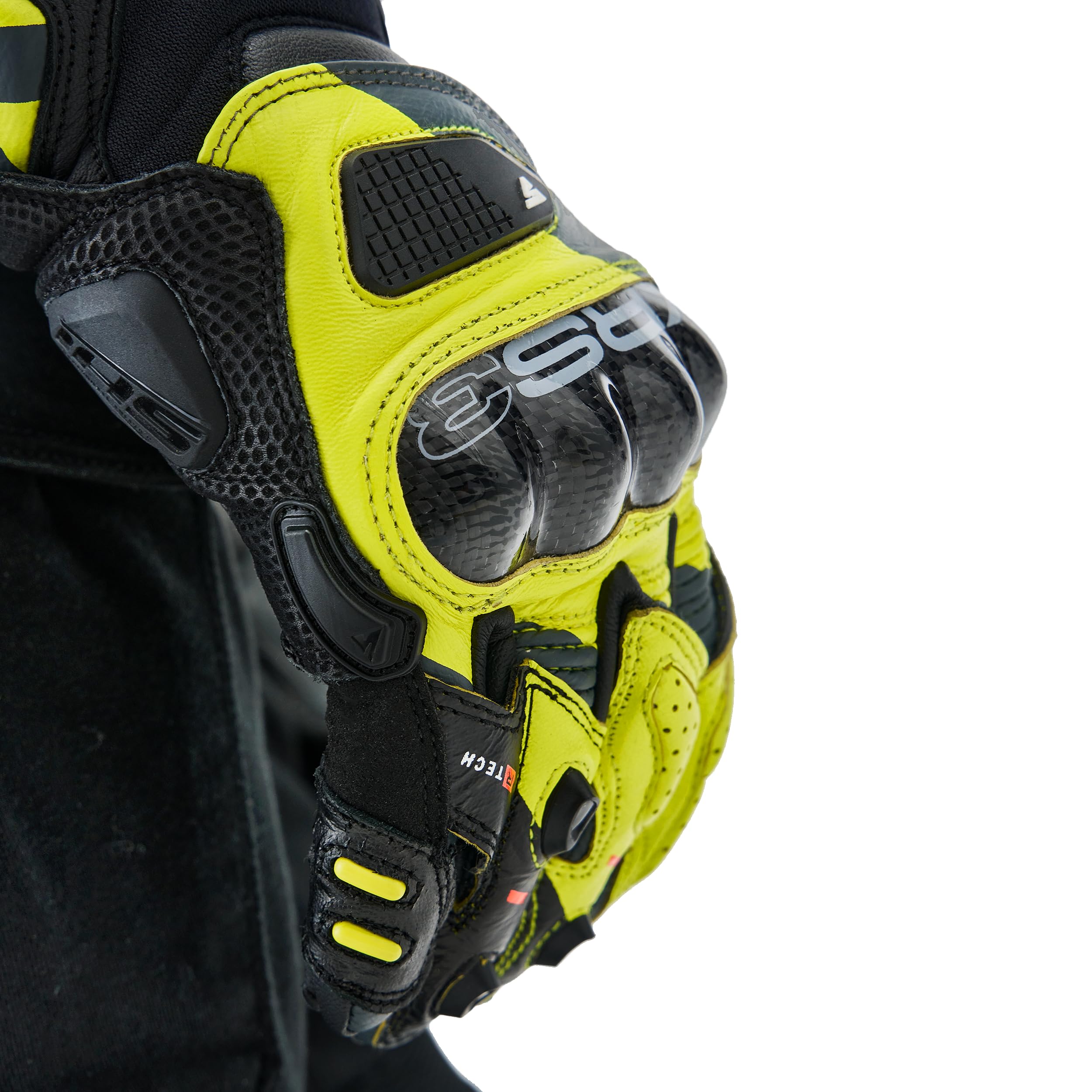 SHIMA XRS-3 Guanti Moto Sport Uomo Pelle Lungo Ventilato Perforato Omologati Guanto Motocicletta Touchscreen Ventilata Scooter Protettore Rinforzato Abbigliamento Racing (Uomini, Bianco, S)