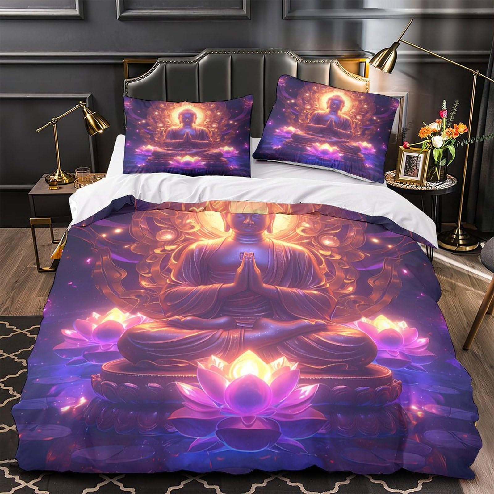 Housse de couette Bouddha double pour créer une chambre zen et spirituelle
