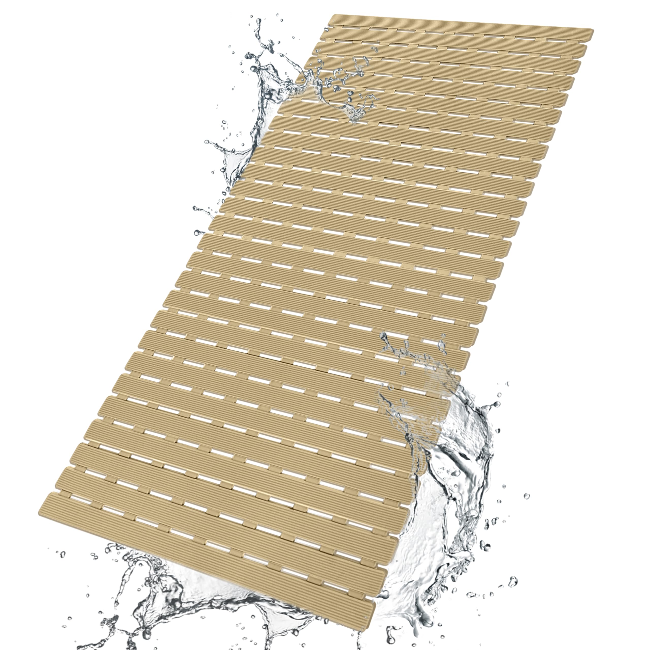 BEMISO Shower Mat Non Slip Bathtub Mat 37.4 x 15.7 Inch Bath Mat for Tub