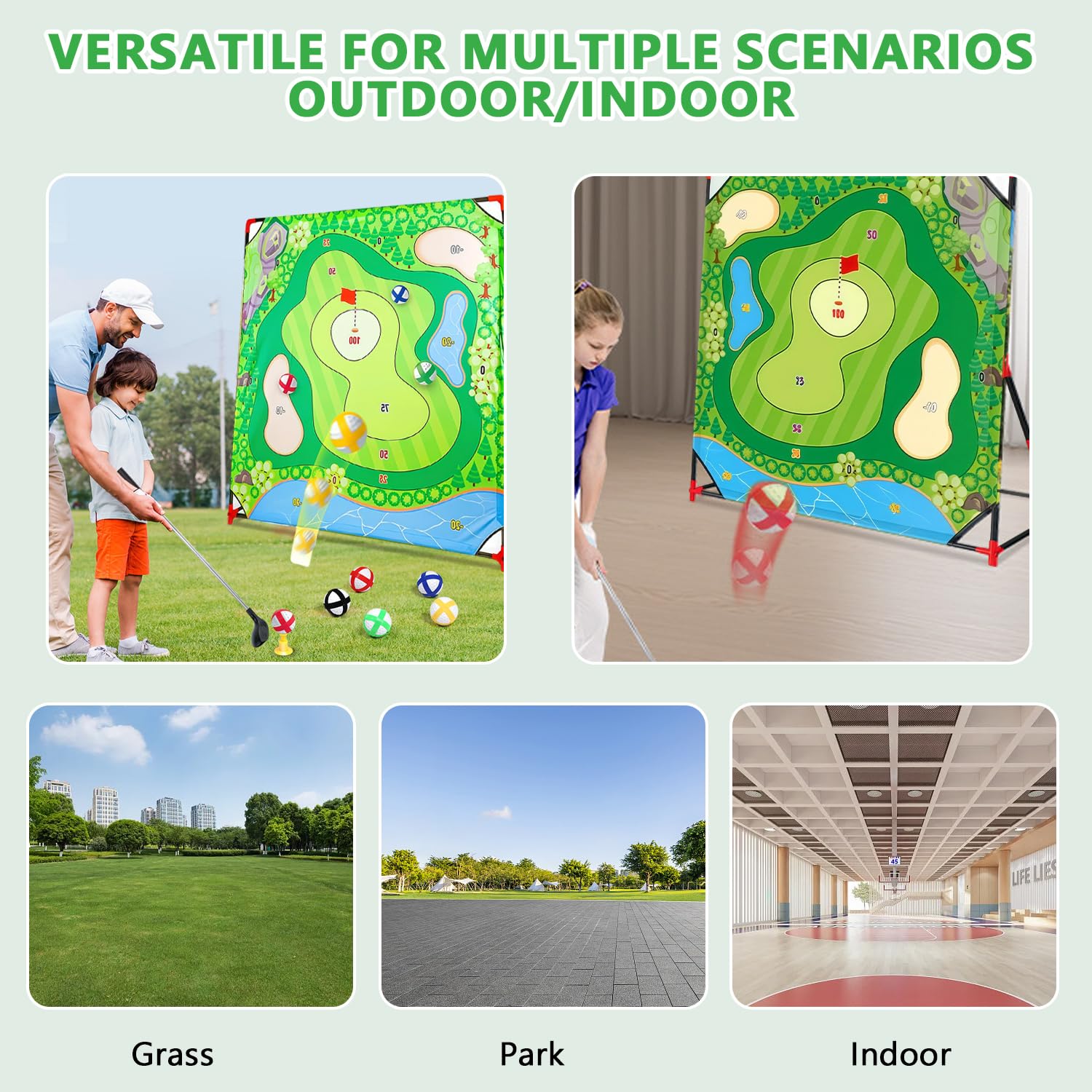 Juego de golf con pelotas de golf y contador de puntos, juego de mini golf, juguetes de golf para niños y adultos, mini maletín de golf, juego de astillado de golf, juego de golf para el hogar